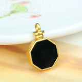 Sterling Silver Real Black Nephrite Jade Classic Square Pendant Necklace